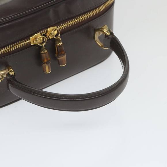 GUCCI Hand Bag Enamel 2way Brown 001 270 0323 Auth 59717 - Picture 7 of 16